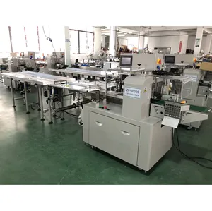 Automatic pillow type paper bag cookies vegetable toys plasticine soap horizontal wrapping flow packaging machine
