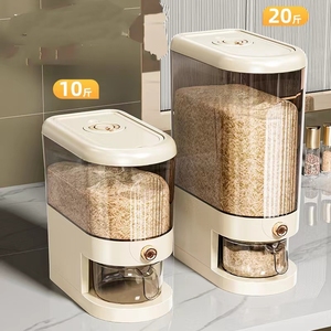 Contenedor de almacenamiento de arroz sellado a prueba de humedad con taza medidora para cocina tarro de arroz sellado a prueba de humedad con caja de almacenamiento - Product Image 2