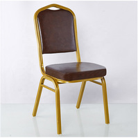 Couleur OEM: rouge, bleu, noir, cuir PU, meubles pour hôtels, mariages, fêtes, banquets en or, chaises de banquet empilables en vente