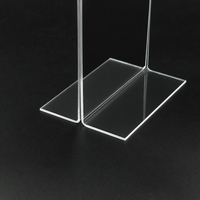 Porte-panneau de table acrylique en forme de T taille A4 moderne présentoir de menu de 2mm d'épaisseur carton de magasin gratuit échantillon disponible