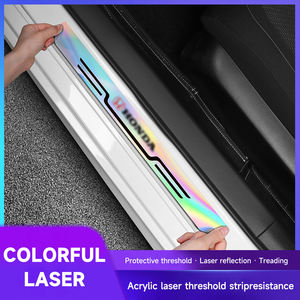 แผ่นกันรอยขอบประตู<span class=keywords><strong>รถ</strong></span>ยนต์แบบสลักเลเซอร์โลโก้ตามสั่ง 4 ชิ้น ป้องกันรอยขีดข่วน ใช้ได้กับรถยนต์ทุกประเภท - Product Image 2