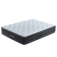 Matelas hybride à ressorts ensachés en mousse à mémoire de forme gel, à refroidissement par glace, soutien des bords, OEM