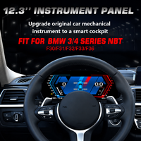 Pour Série 3 F30 F31 F32 F33 F34 F36 - Tableau de bord numérique 12,3 pouces avec thèmes multi-interface - Kit de modernisation de cockpit virtuel pour véhicule