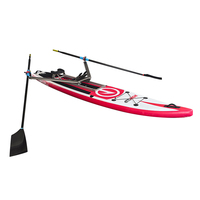 Sculling Remo de bote de remos Alto rendimiento 282cm a 287CM de largo 3K Hoja de carbono 38mm 3K Eje de carbono Remo de carbono completo
