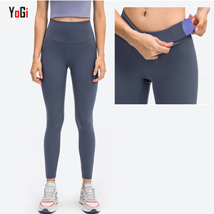 Phụ Nữ Của Cao Eo Align Yoga Phòng Tập Thể Dục Chạy Xà Cạp Bơ Mềm Quần Chặt Chẽ Với Túi Bán Buôn Giá Tốt Mô Hình Rắn - Product Image 2