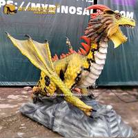 Mon dinosaure d'Halloween, animatronique effrayant, dragon rouge animatronique