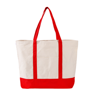 Sac fourre-tout en toile de coton <span class=keywords><strong>avec</strong></span> poignée supérieure et <span class=keywords><strong>poche</strong></span> <span class=keywords><strong>extérieure</strong></span>, idéal pour le shopping – Vente en gros directe usine - Product Image 2