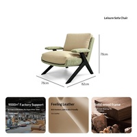 Fauteuil individuel en bois de luxe moderne, design de créateur, bords scellés à la main, pour mobilier de maison, réception d'hôtel et espaces de loisirs