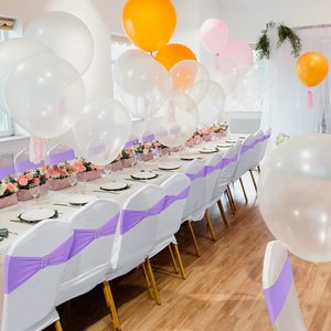 <strong>Elastic</strong> Spandex Chair <strong>Bows</strong> with Buckles - Stretchable for Banquet Party <strong>Weddings</strong> - Product Image 6