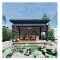 Pergola et pavillon de jardin modernes, motorisés, rétractables, en alliage d'aluminium, ajustables, bioclimatiques, faciles à assembler, résistants au vent