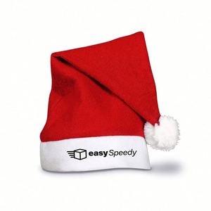Chapeaux de Noël personnalisés avec impression de votre logo d'entreprise, vente en gros, chapeaux de Père Noël promotionnels pour le personnel et les fêtes d'hiver - Product Image 1