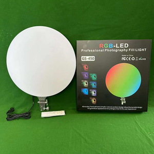 Lampe plate RGB d'éclairage d'ambiance pour selfie, forme ronde, RA80, pour photographie en gros - Product Image 4