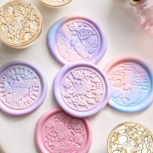 Suidis Starry Wish Series Space Astronaut Wax Seal Stamp Copper Head For Sealing Paper Journal Decoration - Product Image 2