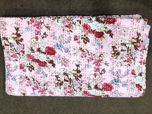 Newly <b>Indian</b> Kantha Bedspread & <b>Quilt</b> Handmade Printed Cotton Washable Soft Eco-Friendly Home Decor Housewarming Gift - Product Image 4