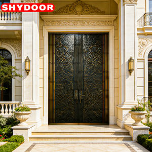 Porte <span class=keywords><strong>de</strong></span> sécurité en aluminium sculptée, double <span class=keywords><strong>d</strong></span>écoupe laser, sculpture électrique en alliage, pour villa, design unique, porte <span class=keywords><strong>d</strong></span>'<span class=keywords><strong>entrée</strong></span> extérieure <span class=keywords><strong>de</strong></span> luxe - Product Image 5