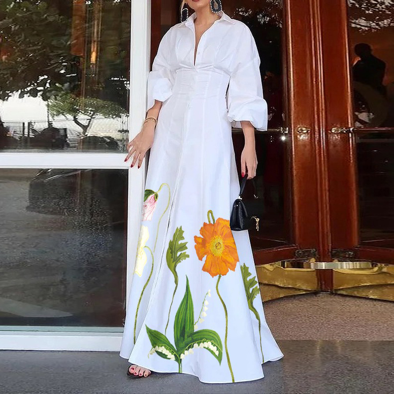 Chic Styles and Comfort in button floral maxi dress for Trendy Women