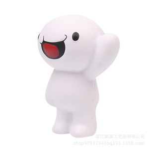 Pu Foam Doll White Face Waving Slow <b>Rebound</b> Stress Relief Toy Cute Desk Decor Unisex 5 To 7 Years - Product Image 2