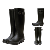 Grandes bottes rouges d'extérieur personnalisées de haute qualité Bottes de pluie en caoutchouc imperméables au genou pour femmes