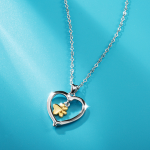 S925 <span class=keywords><strong>de</strong></span> plata esterlina perro hueso corazón para el bebé colgante encantos Collar para las mujeres - Product Image 4