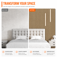 Panneau acoustique en bois MDF de qualité supérieure personnalisé avec support en fibre de polyester, système mural décoratif pour les bureaux modernes, les hôtels et les intérieurs