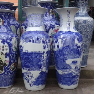 ขายตรงจากโรงงานจีน กระถางดอกไม้ขนาดใหญ่ 90 ซม. ลายวิวทิวทัศน์ แจกันสไตล์จีนสมัยใหม่ ทำจากเซรามิก ขายตรง - Product Image 2