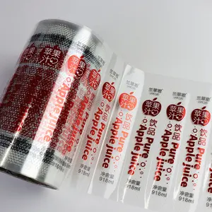 Cam şişe suyu etiket çıkartmaları üzerinde özel özel sıcak damgalama etiketi