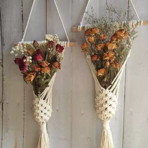 Tapiz <span class=keywords><strong>de</strong></span> Pared <span class=keywords><strong>de</strong></span> Flores Secas <span class=keywords><strong>de</strong></span> Macramé Estilo Boho, Porta Flores <span class=keywords><strong>de</strong></span> Cuerda <span class=keywords><strong>de</strong></span> Algodón Hecho a Mano, Cesta <span class=keywords><strong>de</strong></span> Pared <span class=keywords><strong>de</strong></span> Decoración Rústica Nórdica para Sala <span class=keywords><strong>de</strong></span> Estar - Product Image 4