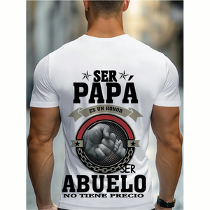 Camiseta Personalizada para Hombre, Transpirable, <span class=keywords><strong>de</strong></span> Poliéster, con Impresión 3D <span class=keywords><strong>de</strong></span> Frases en Español, Conmemorativa del <span class=keywords><strong>Abuelo</strong></span> - Product Image 3