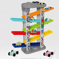 Voitures en plastique éducatives pour bébés, jouets de piste à construire soi-même, voitures à glisser