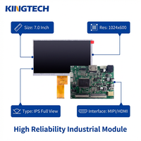 Module d'affichage LCD TFT IPS Kingtech OEM 7 pouces 1024x600, interface MIPI, large plage de température -30~85°C ℃   Écran de qualité industrielle