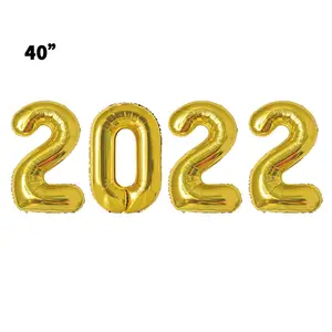 40 इंच बड़ी एल्यूमीनियम फिल्म 20222023 गुब्बारा सेट नए साल की पार्टी सजावट की आपूर्ति गुलाबी पत्र और नंबर गुब्बारे