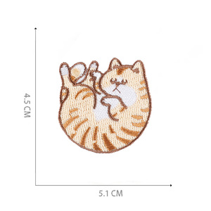 Vendita calda tema paradiso animale simpatico cartone animato ferro su ricamo gatto patch per la borsa dei vestiti - Product Image 4