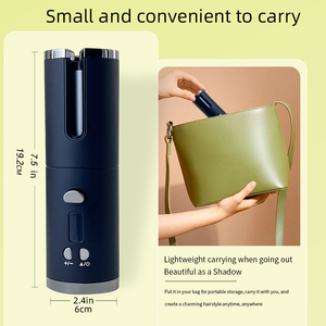 <span class=keywords><strong>Fer</strong></span> à <span class=keywords><strong>friser</strong></span> élégant plaqué titane anti-brûlure avec double tension pour le maquillage de fête - Product Image 3