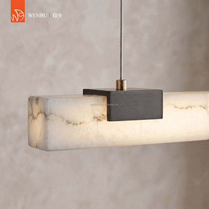Linear Spanish alabaster Pendant <b>Lamp</b> for <b>kitchen</b> island hotel dining room villa bar - Product Image 3