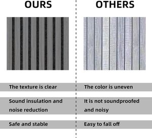 Panneaux muraux modernes en <span class=keywords><strong>bois</strong></span> noir 3D Panneau acoustique cannelé pour la décoration intérieure Isolation phonique pour le salon, la chambre et l'hôtel - Product Image 5