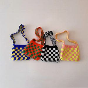Bolso de punto geométrico de moda para mujer, bolso de compras tejido hecho a mano para mujer, bolso de mano con diseño de cadena, bandolera de hombro - Product Image 1