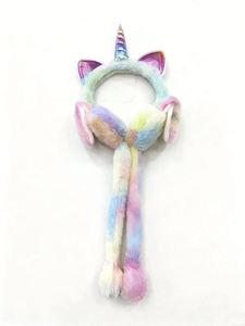Creative Plush Ear Warmers with Horns <b>Soft</b> and Colorful Winter Unicorn Ear Warmers Plush <b>Toy</b> Children's <b>Toy</b> - Product Image 6