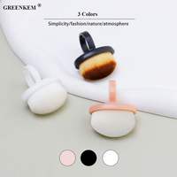 Brosse à poussière pour ongles mini portable en forme d'anneau, à poils doux, pour le nettoyage avant la manucure et le nail art