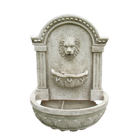 Fontaine cascade 3 niveaux aspect pierre naturelle en résine, avec éclairage LED, pour jardin zen, durable, à fixer au mur extérieur, art de luxe