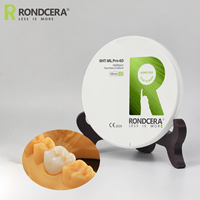 Bloc de zircone Rondcera SHT-ML Pro 4D pour la restauration esthétique en dentisterie, choix des techniciens d'élite en zircone
