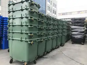 Industrial Outdoor Waste Wheelie Bin 120/240/360/660/1100 Liter Recycling Garbage Can With Lid And Pedal