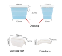 Contenants de stockage alimentaire en silicone pliables, réutilisables et étanches, sans BPA, sacs de stockage alimentaire en silicone multi-usages