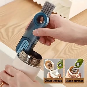 1PCS Cleaning <b>Brush</b> Three In One Cup <b>Brush</b> Water Cup Cleaning Artifact Thermos <b>Bottle</b> Gap U-shaped Cup Mouth Cup Iid <b>Brush</b> - Product Image 1
