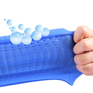 Bonnet de bain unisexe en silicone souple pour femmes et hommes Entraînement intensif Confortable antidérapant à cheveux longs - Product Image 6