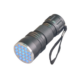 Mini lampe de poche UV 21 <span class=keywords><strong>LED</strong></span>, torche à lumière ultraviolette 395nm pour détecteur d'argent - Product Image 2