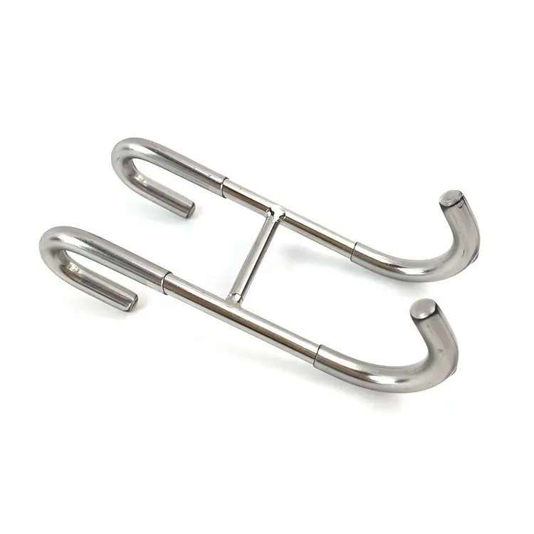 High Quality S Double Hook Metal Hook Stainless Steel Over Door Towel Hook Hanger for bathroom Glass Door