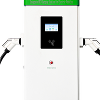 Chargeur rapide DC double pistolet 120 kW avec écran, stations de recharge au sol pour centres logistiques et hubs de recharge publics