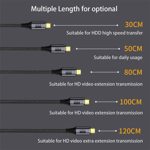 <span class=keywords><strong>USB</strong></span> 4.0 <span class=keywords><strong>Type</strong></span> <span class=keywords><strong>C</strong></span> à <span class=keywords><strong>Type</strong></span>-<span class=keywords><strong>C</strong></span> Thunder 3 <span class=keywords><strong>USB</strong></span> 4 <span class=keywords><strong>C</strong></span>âble 40Gbps 8K @ 60Hz PD 100W Audio vidéo Transfert de données USB4 pour ordinateur portable - Product Image 4