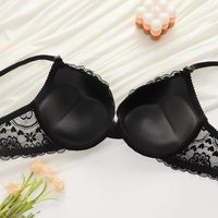 Ensemble de lingerie féminine sexy et tendance, fermeture au dos, dentelle florale, deux pièces, soutien-gorge et culotte