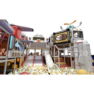 Bettaplay 790 m² Équipement de jeu commercial personnalisable pour enfants, structure de jeu intérieure souple sur le thème de l'avion et de l'espace - Product Image 1